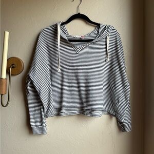 Anthropology Maronie striped cropped hoodie